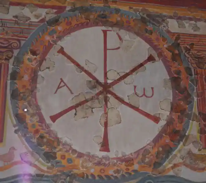 Chi-rho with apocalyptic letters
